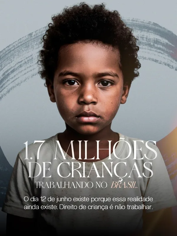Conteúdo de conscientização sobre trabalho infantil