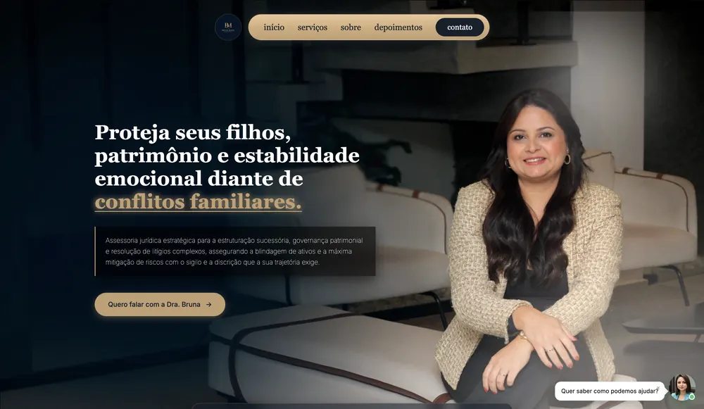 Landing page desenvolvida pela EFSM
